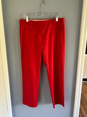 Christian Dior Pants Red Slim Straight Tailored, Sz 10, Italy Women